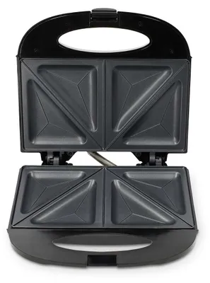 Produktbild von Melissa 16240112 - Sandwichmaker - 750W - Kompakter Sandwichtoaster mit Antihaftbeschichtung - Schwarz