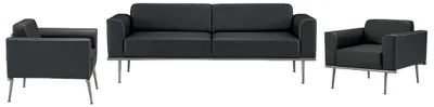 Produktbild von Sofagarnitur 3+1+1 Couch Leder Sofa Sessel Polster Garnitur Sofagarnitur 3tlg