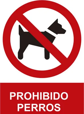 Produktbild von Normaluz Prohibido Perros Unterschrift 30x40 Cm Weiß  Weiß One Size