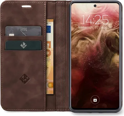 Produktbild von Handy Hülle für Samsung Galaxy A57 5G Klapphülle Bookcase Flip Cover Handy Tasche Etui Farbe: Dunkelbraun
