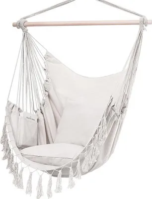 Zdjęcie produktu dla Huśtawka Ogrodowa Fotel Wiszący Krzesło Brazylijskie Boho