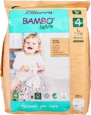 Productafbeelding van Bambo Nature Luierbroekjes 4 Junior (20 stuks)