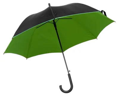 Produktbild von L-Merch - Stockschirm LT4541 (84,5 cm x 107 cm) (Schwarz/Grün)