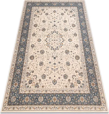 Produktbild von Teppich Wolle NAIN Ornament, Rahmen, 7179/51643 beige / blau beige 240x340 cm