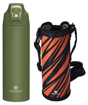 Thermosflasche 1 l, Edelstahl, BPA-frei, spülmaschinengeeignet, grün