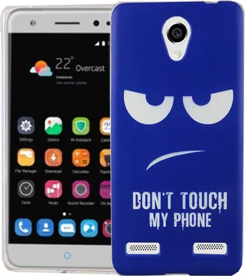 Produktbild von Handy Hülle für ZTE Blade L7 Cover Case Schutz Tasche Motiv Slim Silikon TPU Dont Touch My Phone Blau