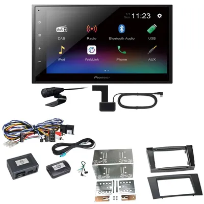 Produktbild von Pioneer DMH-A340DAB Digitalradio Bluetooth Einbauset für Mercedes W211 CLS W219