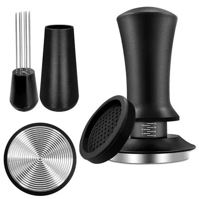 Produktbild von Kaffee Tamper Set - 51 mm Espresso Tamper mit Kaffeerührer - Barista Zubehör für Siebträgermaschinen