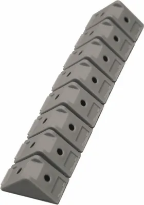 Produktbild von 8 graue Aluminium-Montageklampen, L.1,5 x B.3 cm