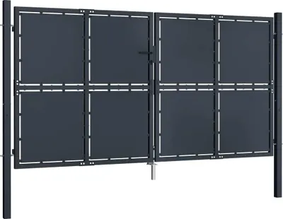 Produktbild von vidaXL Gartentor aus Stahl 300 x 150 cm Anthrazit
