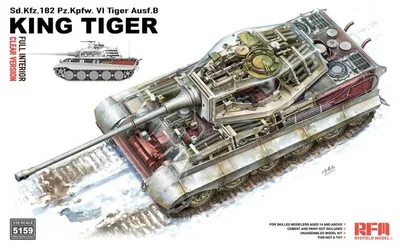 Imagen del producto de Ryefield Model RM-5159 - 1:35, Tiger Ausf.B "King Tiger", versión transparente, con interior completo - Nuevo