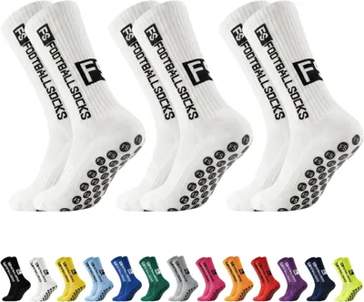 Obrázok produktu pre Futbalové ponožky 39-46, 3 páry, protišmykový grip, pre šport
