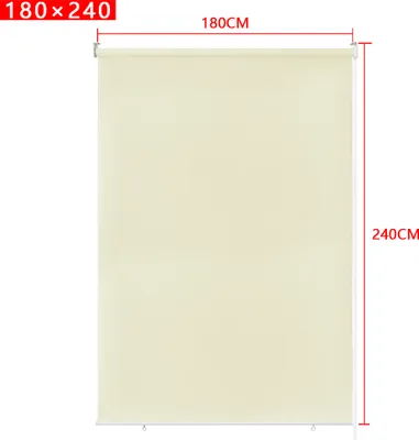 Image de LZQ Store extérieur Store vertical Store balcon Protection visuelle Protection solaire Store extérieur 180x240cm pour fenêtres et portes, Beige