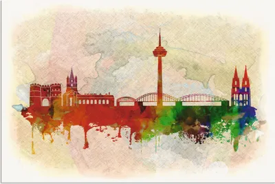 Produktbild von ARTland Wandbild Alu für Innen & Outdoor Bremen Deutschland Skyline Größe: 60x40 cm