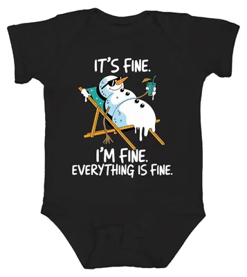 Productafbeelding van "Het is goed, ik ben goed, alles is goed" - Unisex babyromper, zwart, maat 12/18 maanden