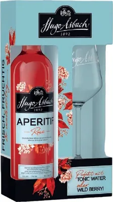 Produktbild von Asbach Aperitif Rosé 0,7L alc. 15% vol. Geschenkset mit Glas