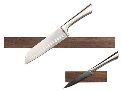Obrázok produktu pre Magnetický držiak na príbory, drevený, kuchynský, 15 cm a 40 cm