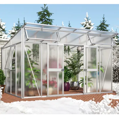 Produktbild von Vitavia Gewächshaus "Aura 11500" weiß 11,5 m² 10 mm HKP