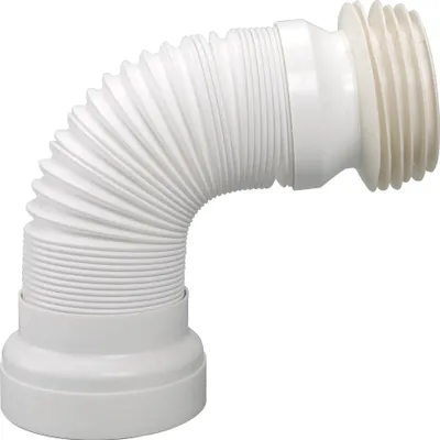 Obrázok produktu pre Pripojovacia rúrka Airfit na WC DN 98 - 120, 285 - 500 mm, ohybná, biela 90010WA