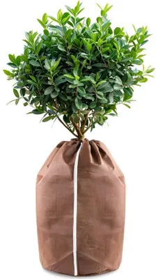Obrázok produktu pre Tepelná ochranná plachta na rastliny 40 x 40 cm, zimná ochrana kvetináčov so šnúrkou, XL