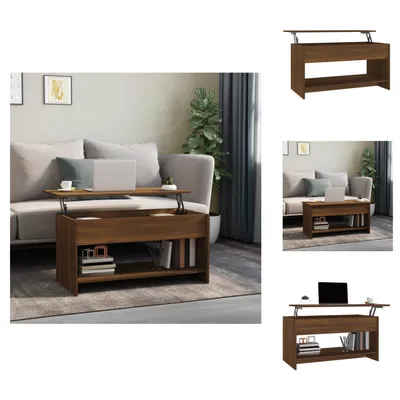 Immagine prodotto di vidaXL Tavolino da caffè marrone look rovere 102x50x52,5 cm materiale a base di legno - Tavolini da caffè