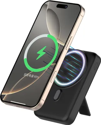 Produktbild von Powerbank für Iphone und Android mit MagSafe Magnet und Handyhalter 10.000 mAh
