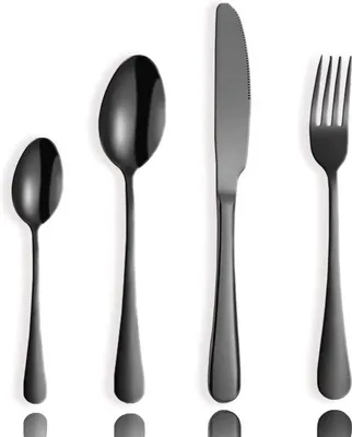 Produktbild von Famanu Besteckset 24-teilig für 6 Personen - Schwarz