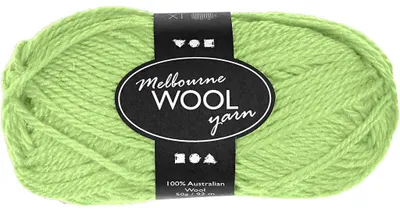Produktbild von Melbourne Wolle, Neongrün, L: 92 m, 50 g/ 1 Knäuel