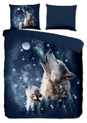 Immagine prodotto di Biancheria da letto "Moon" - Blu - (200x220 cm) - 100% poliestere