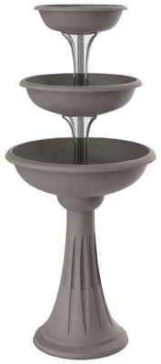 Image de Pot de fleurs design - Trevy - D 50 x H 114 cm - Gris