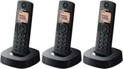 Image de Panasonic Dect Tri Pack Téléphone fixe sans fil Noir One Size / EU Plug 220V Noir One Size