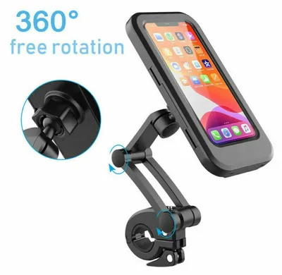 Produktbild von Handy Halterung Halter Smartphone Motorrad Wasserdicht 360° Fahrrad bis 6,7 Zoll