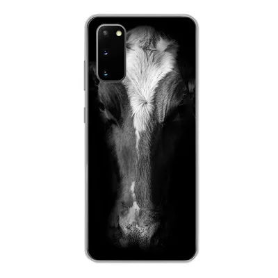 Produktbild von MuchoWow® Handyhülle Schutzhülle Hülle für Samsung Galaxy S20 Kuh - Tiere - Schwarz Silikon Softcase Handy Hülle - Bild