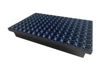 Image de Tapis de porte en caoutchouc Tapis antidérapant extérieur Tapis de propreté noir