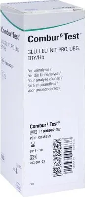 Obrázok produktu pre Combur 6 testovacích prúžkov 50 ks