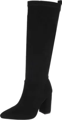 Produktbild von Ital-Design Damen Stiefel  Wildlederoptik High-Heel Stiefel 87124805 Schwarz Gr.  40