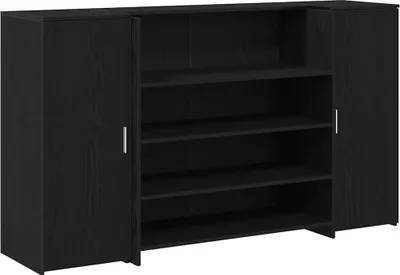 Zdjęcie produktu dla vidaXL Lada recepcyjna czarny dąb 180 x 50 x 103,5 cm materiał drewnopochodny