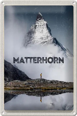 Produktbild von Blechschild Reise 20x30cm Matterhorn Schweiz Wanderung Berg