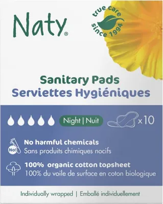 Produktbild von Natys Damen-Bio-Baumwollbinden, 10er Pack