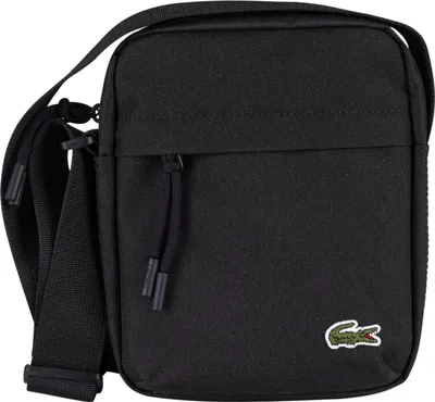 Produktbild von Lacoste Vertikale Kameratasche mit Logo, Schwarz One Size