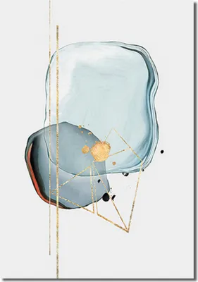 Produktbild von TPFLiving Kunstdruck LW-402 (OHNE RAHMEN) Poster - Leinwand - Wandbild - Hochauflösender Giclée-Druck, langlebig und hochwertig - Abstrakte Formen - Wanddeko Wohnzimmer -  - Größe: 10x15cm