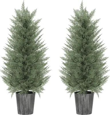 Obrázek produktu pro HOMCOM, sada 2 ks umělých cypřišů, velké, 90 cm, umělá rostlina v květináči