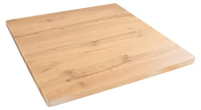 Produktbild von Tischplatte Joan | 60 x 60 cm eckig | Holz | Farbe: Eiche | gerade Kante | Holzplatte für Küche & Café