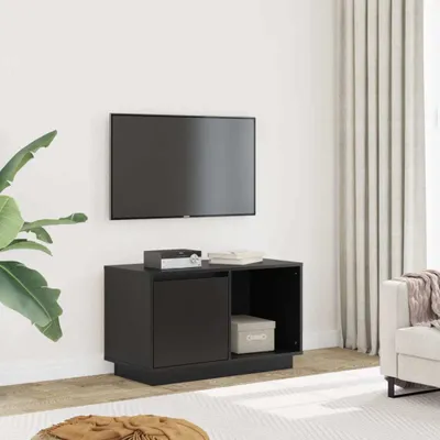 Produktbild von vidaXL TV-Schrank Schwarz 74x35x44 cm Massivholz Kiefer