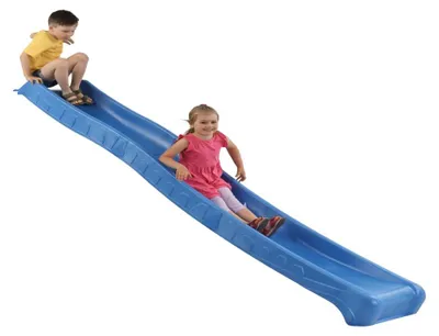Image de 4iQ Toboggan pliable Slide "ROCLI" bleu 150 Toboggan pour enfants 300 cm de long