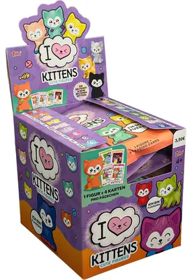 Immagine prodotto di Figurine da collezione Topps I love Kittens - 1 espositore (8 bustine)