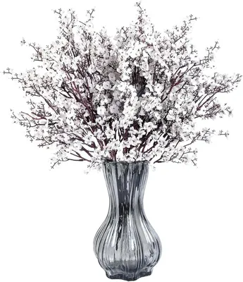 Produktbild von Künstliche Blumen 48 cm, weiß, 8 Stück, Vasendekoration für Zuhause, Schleierkraut