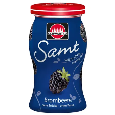 Produktbild von Schwartau Samt Brombeere cremiger Fruchtaufstrich ohne Stücke 270g