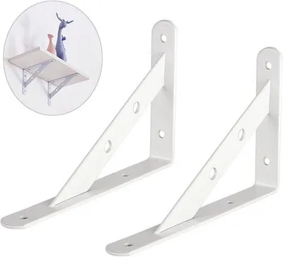 Image de Support mural pour planches - Structure triangulaire - 35 x 22 cm - Blanc