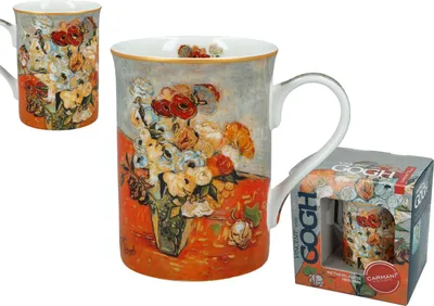 Imagen del producto de Taza clásica, diseño: V. van Gogh, "Rosas y anémonas" (CARMANI)